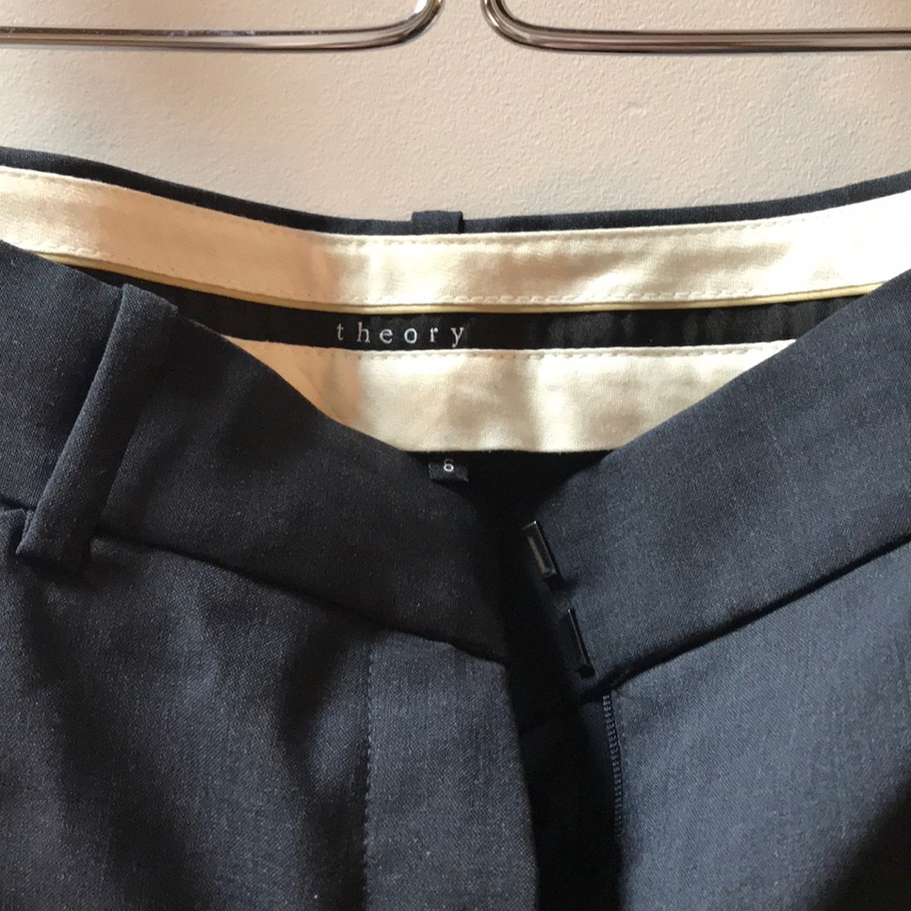 Navy Heather theory trousers